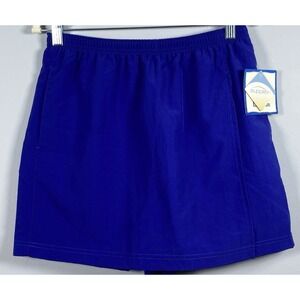 NWT LL Bean Swim Short Skort Womens Size 10 Blue‎ Mesh Lined Pull On Outdoor